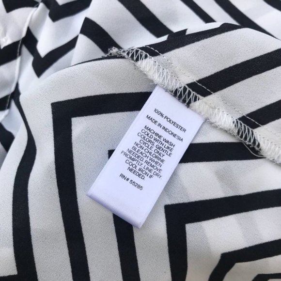 Original Fit Black & White Chevron Portofino Shirt - Picture 7 of 7